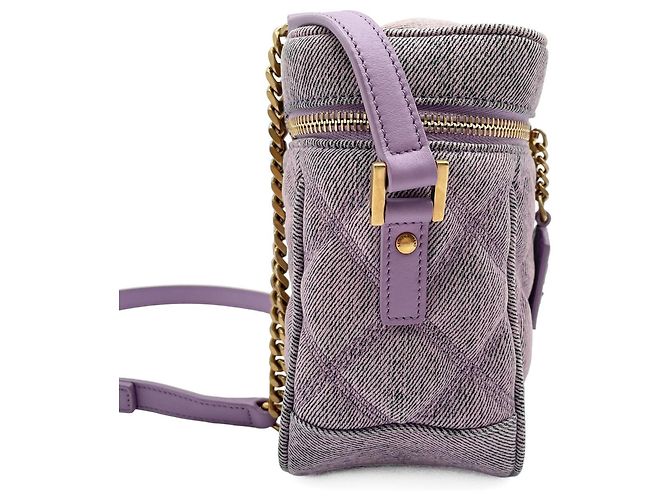 Borsa a tracolla Vanity trapuntata Yves Saint Laurent anni '80 Porpora - vista 4