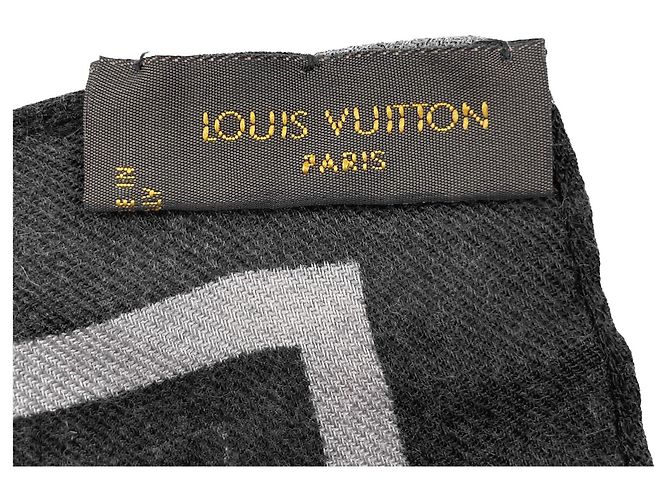 Sciarpa Louis Vuitton 19th Century Decorations Marrone Nero Blu - vista 8