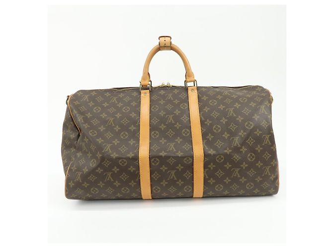 Louis Vuitton Keepall Bandouliere Monogram Canvas 55 Marrone - vista 2