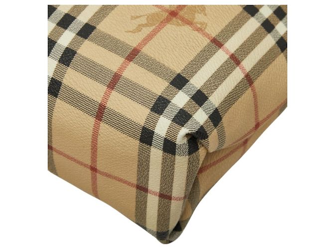 Burberry Nova Check Shadow Horse Handtasche Mehrfarben Beige - Ansicht 4