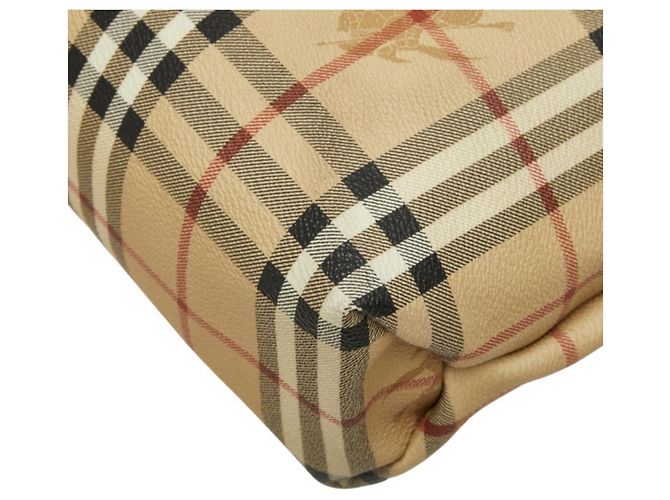 Burberry Nova Check Shadow Horse Handtasche Mehrfarben Beige - Ansicht 6