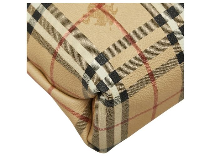 Burberry Nova Check Shadow Horse Handtasche Mehrfarben Beige - Ansicht 7