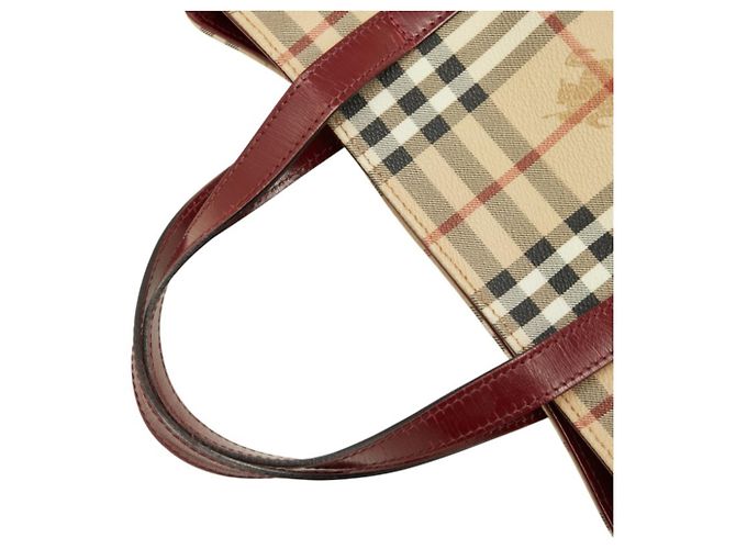Burberry Nova Check Shadow Horse Handtasche Mehrfarben Beige - Ansicht 9