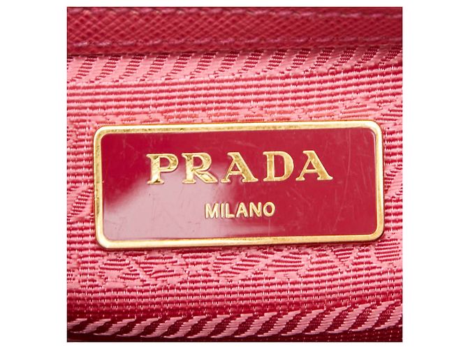 Sac à main Prada Galleria avec plaque logo triangle Rose - vue 10