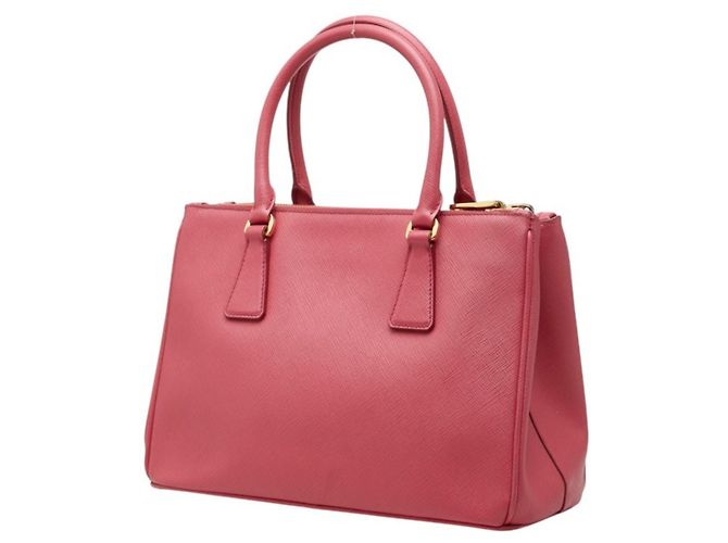 Sac à main Prada Galleria avec plaque logo triangle Rose - vue 2
