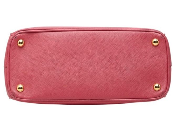 Sac à main Prada Galleria avec plaque logo triangle Rose - vue 3