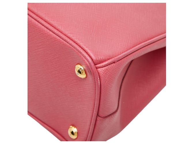 Sac à main Prada Galleria avec plaque logo triangle Rose - vue 6