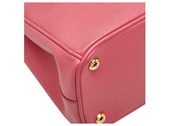 Sac à main Prada Galleria avec plaque logo triangle Rose - vue 7