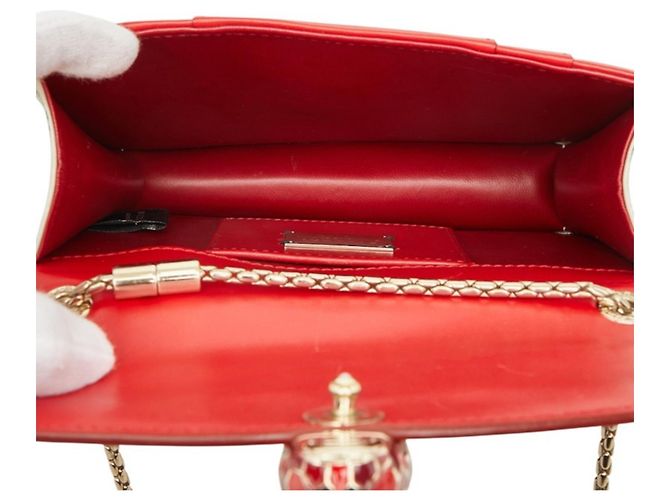 Bulgari Borsa a tracolla e spalla Bvlgari Serpenti Forever Rosso - vista 6
