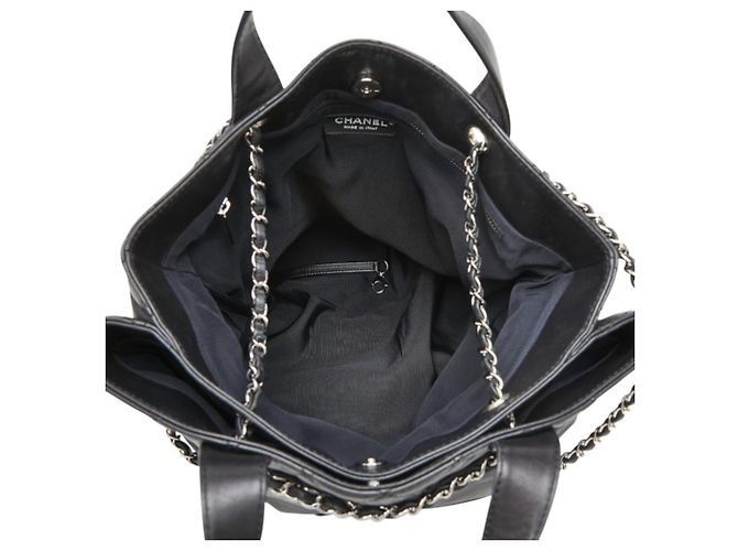 Chanel Coco Mark Handtasche Chain Tote Bag Schwarz - Ansicht 8