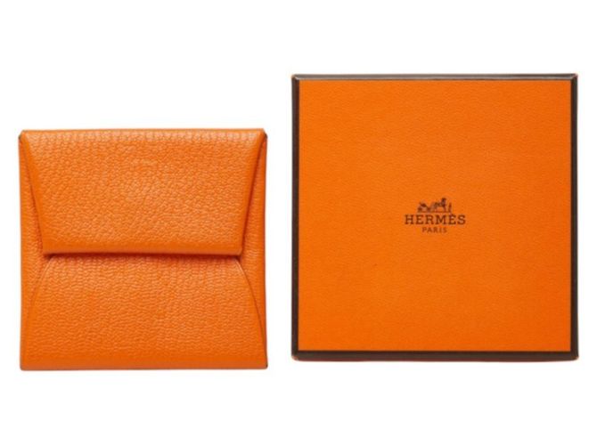 Hermès Monedero Hermes Bastia en piel Epsom Orange Naranja - vista 10
