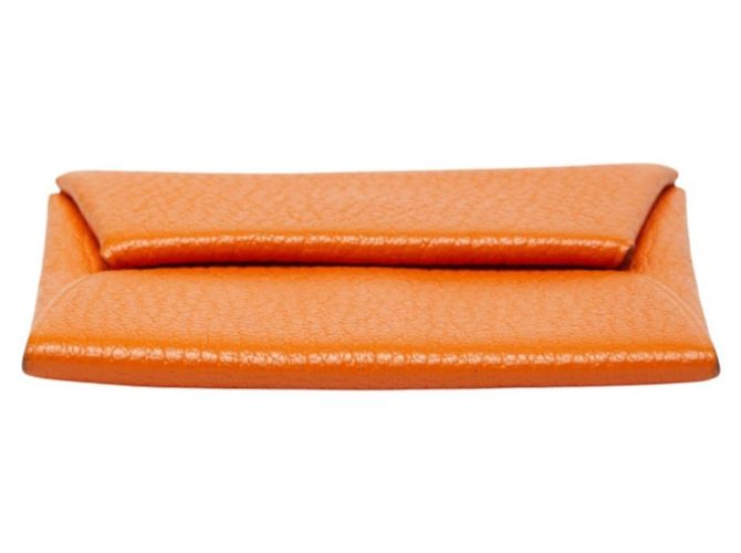 Hermès Monedero Hermes Bastia en piel Epsom Orange Naranja - vista 3