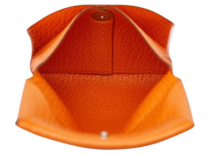 Hermès Monedero Hermes Bastia en piel Epsom Orange Naranja - vista 7