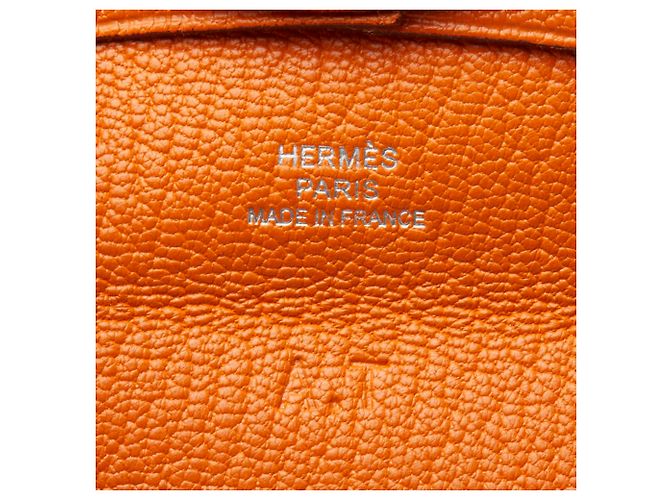 Hermès Monedero Hermes Bastia en piel Epsom Orange Naranja - vista 9