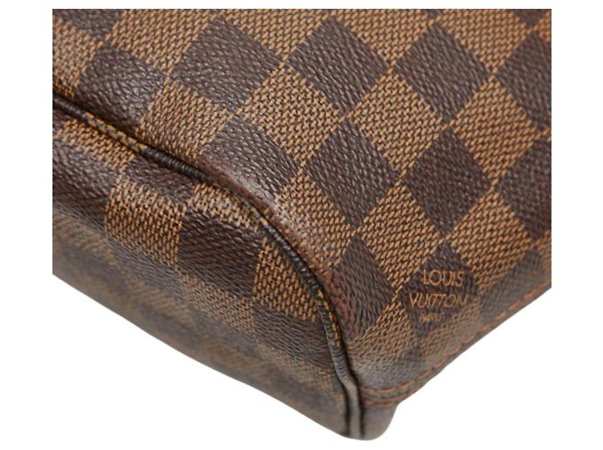 Borsa Louis Vuitton Damier Neverfull PM Marrone - vista 5