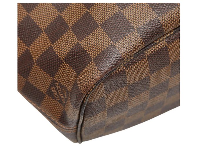 Borsa Louis Vuitton Damier Neverfull PM Marrone - vista 7