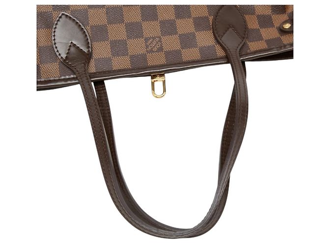 Borsa Louis Vuitton Damier Neverfull PM Marrone - vista 8