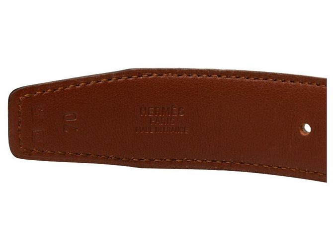 Hermès Hermes H-Buckle Wendelgürtel Schwarz Golden - Ansicht 6