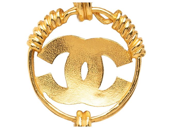 Collana a catena vintage Chanel Coco Mark Cross D'oro - vista 2
