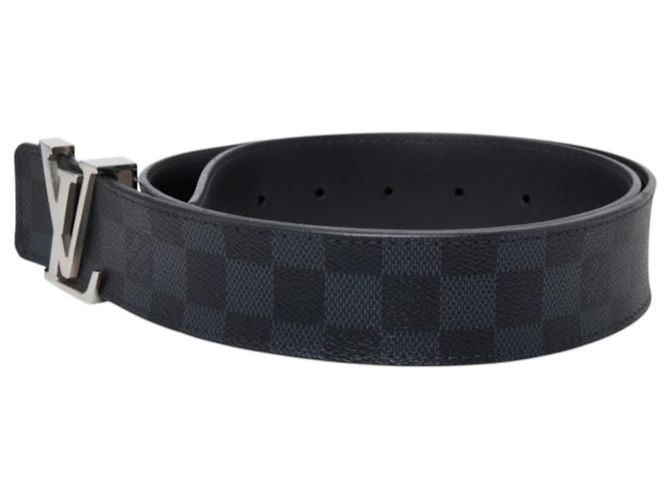 Louis Vuitton Damier Cobalt Ceinture LV Initial Belt Negro Azul marino - vista 2