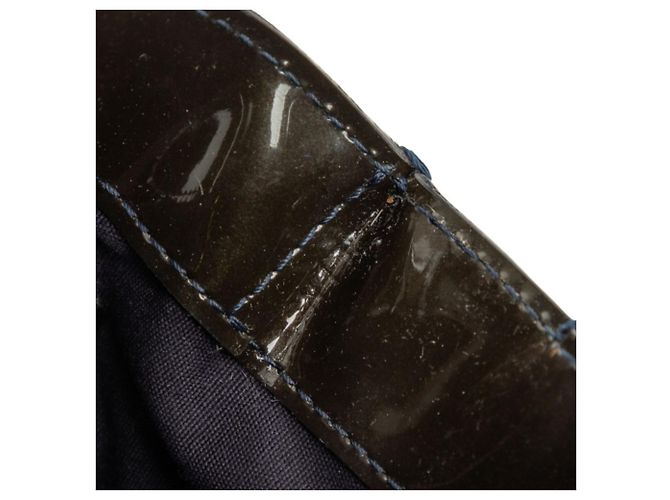 Louis Vuitton Monogram Vernis Wilshire PM Handtasche Marineblau - Ansicht 6