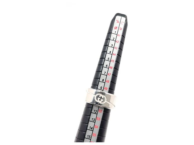 Anillo GUCCI Diagonal Interlocking G Plata - vista 5
