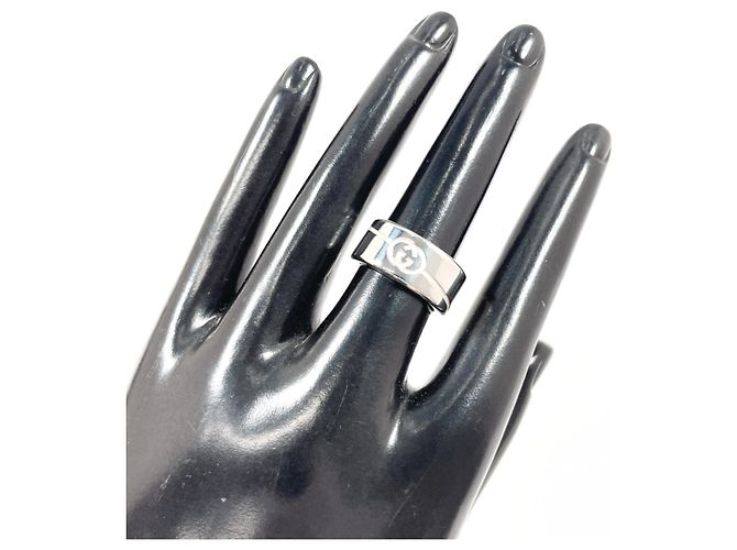 Anillo GUCCI Diagonal Interlocking G Plata - vista 7