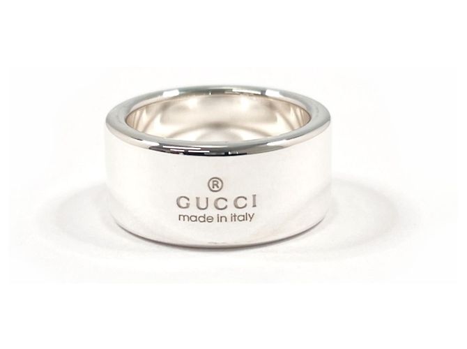 Anillo Gucci Diagonal Interlocking G Plata - vista 2