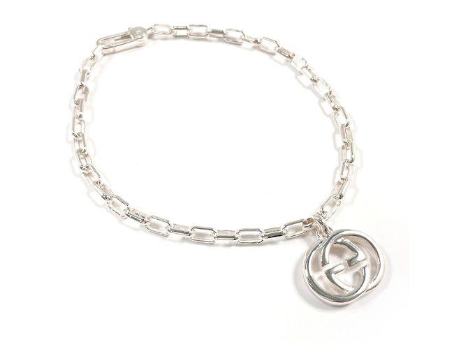 GUCCI Interlocking G Charm Bracelet Silvery - view 2