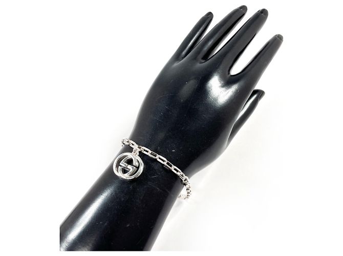 GUCCI Interlocking G Charm Bracelet Silvery - view 8