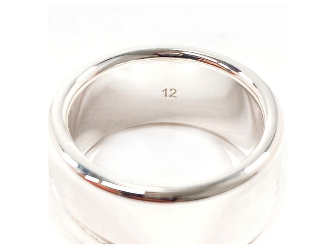 Anello GUCCI Band con G intrecciate diagonali Argento - vista 4