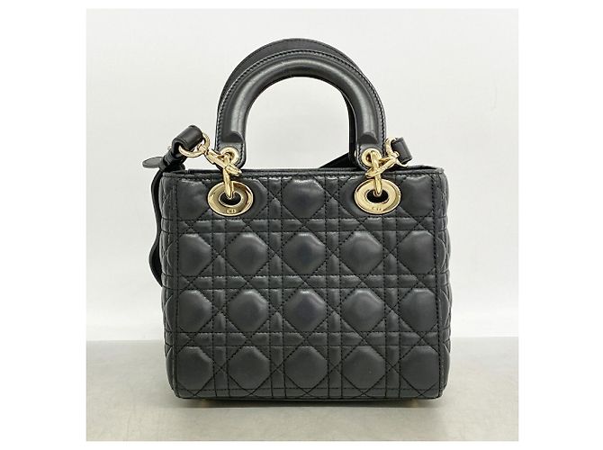 Borsa Christian Dior Cannage Lady Dior Nero - vista 12