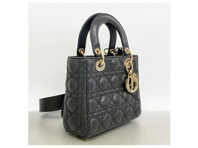 Borsa Christian Dior Cannage Lady Dior Nero - vista 2