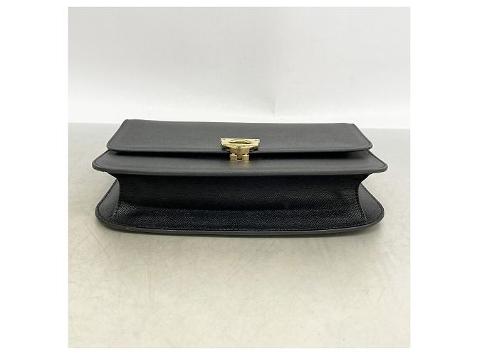 Borsa a tracolla in pelle Gancini Salvatore Ferragamo Nero - vista 3