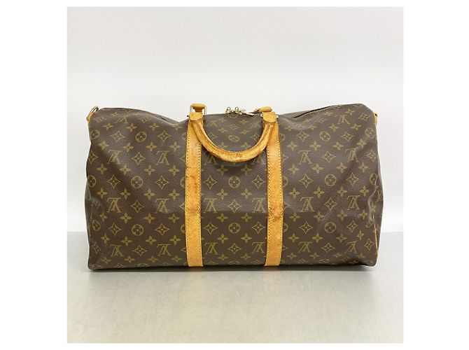 Louis Vuitton Boston Monogram Keepall Bandoulière 50 Braun - Ansicht 12