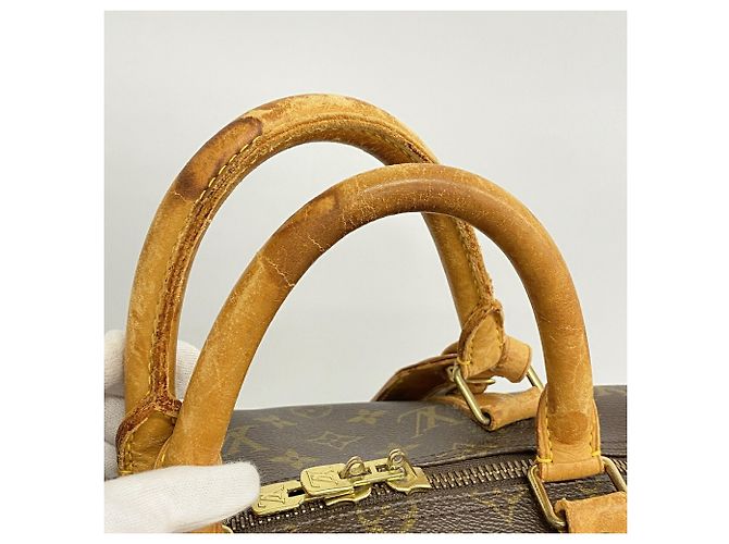 Louis Vuitton Boston Monogram Keepall Bandoulière 50 Braun - Ansicht 8