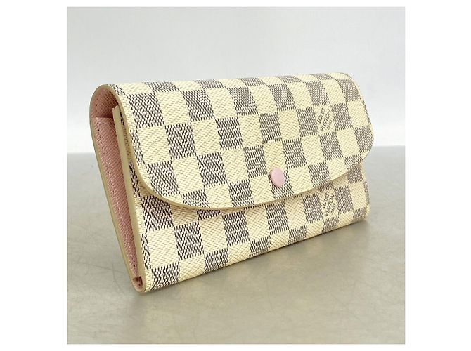 Louis Vuitton Damier Azur Portefeuille Emilie Long Wallet Rosa - vista 2