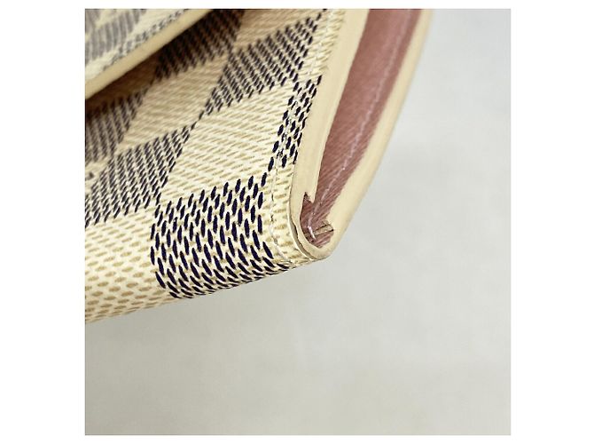 Louis Vuitton Damier Azur Portefeuille Emilie Long Wallet Rosa - vista 5