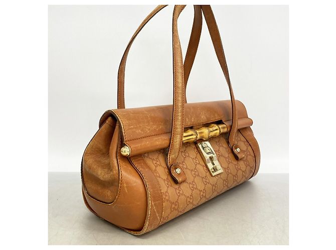 Bamboo Borsa a tracolla Gucci in pelle marrone - vista 2