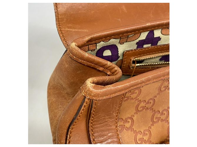 Bamboo Borsa a tracolla Gucci in pelle marrone - vista 7