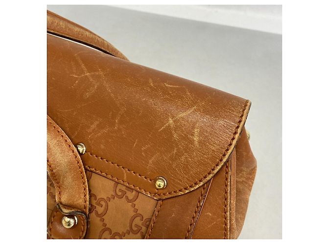 Bamboo Borsa a tracolla Gucci in pelle marrone - vista 8