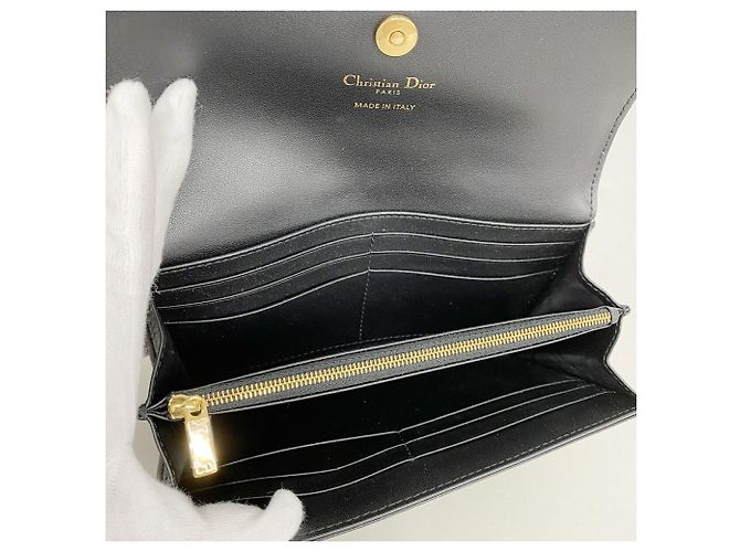 Christian Dior Black Leather Long Wallet - view 3