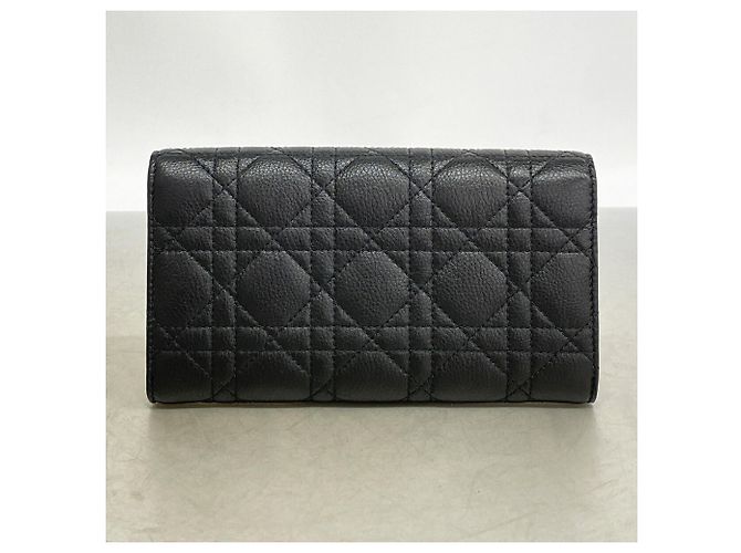 Christian Dior Black Leather Long Wallet - view 8