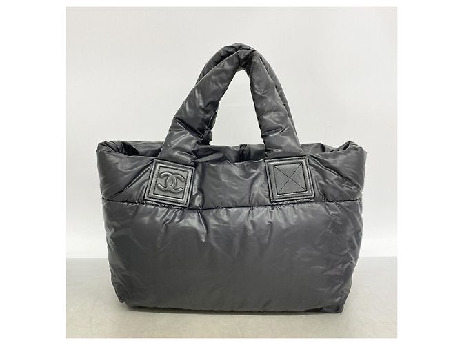 Bolso Tote Chanel Coco Cocoon de nailon negro - vista 10