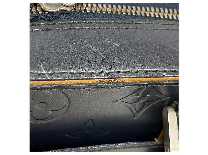 Borsa Louis Vuitton Monogram Mat Shelton Blu - vista 9