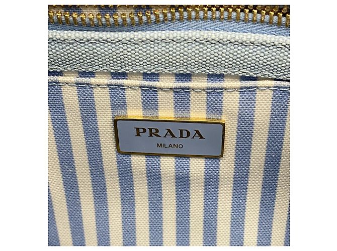 Saco Tote 2-Way Prada Canapa Canvas - vista 5