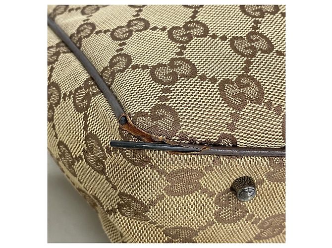 Borsa Gucci GG Canvas Marrone Beige - vista 6