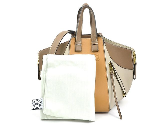 Bolso de piel Loewe Hammock Castaño Gris - vista 18
