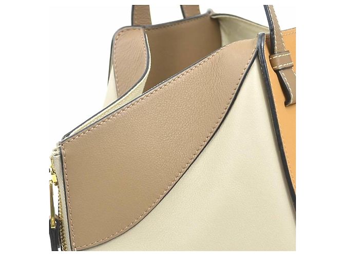 Bolso de piel Loewe Hammock Castaño Gris - vista 6