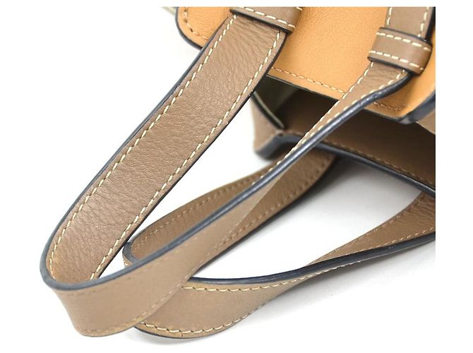 Bolso de piel Loewe Hammock Castaño Gris - vista 8